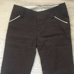 Alice + Olivia Brown Linen trouser pant size 4